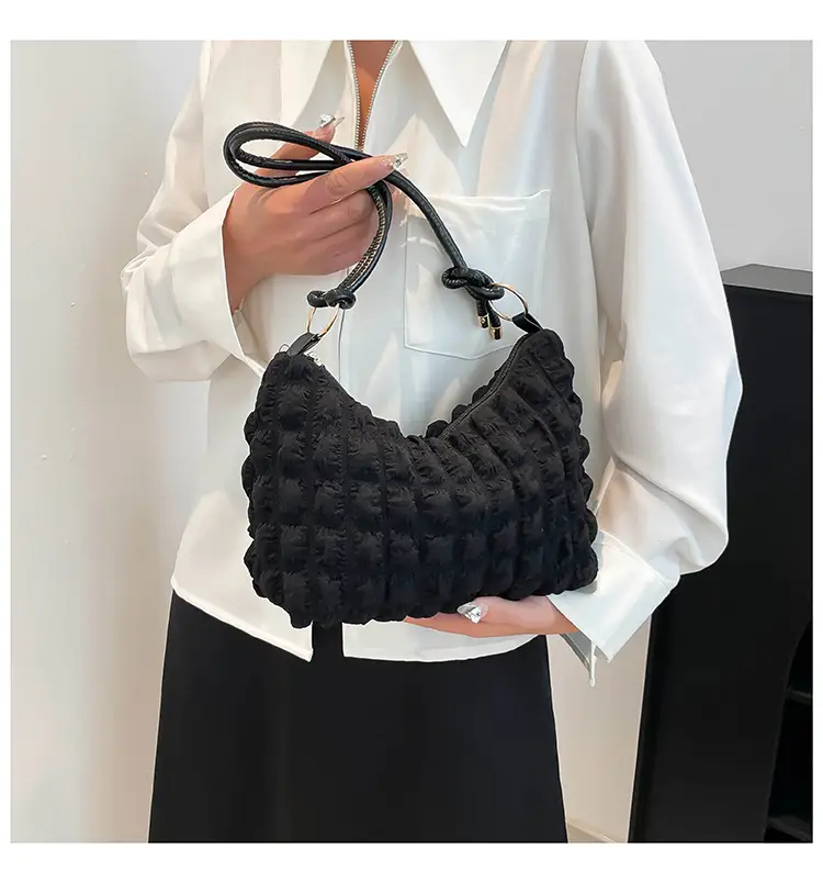 White Underarm Bag for Women Large Capacity Shoulder Crossbody — feature 21
