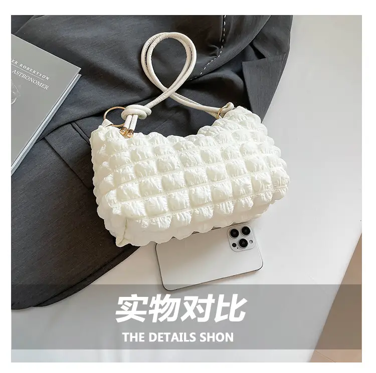 White Underarm Bag for Women Large Capacity Shoulder Crossbody — feature 6