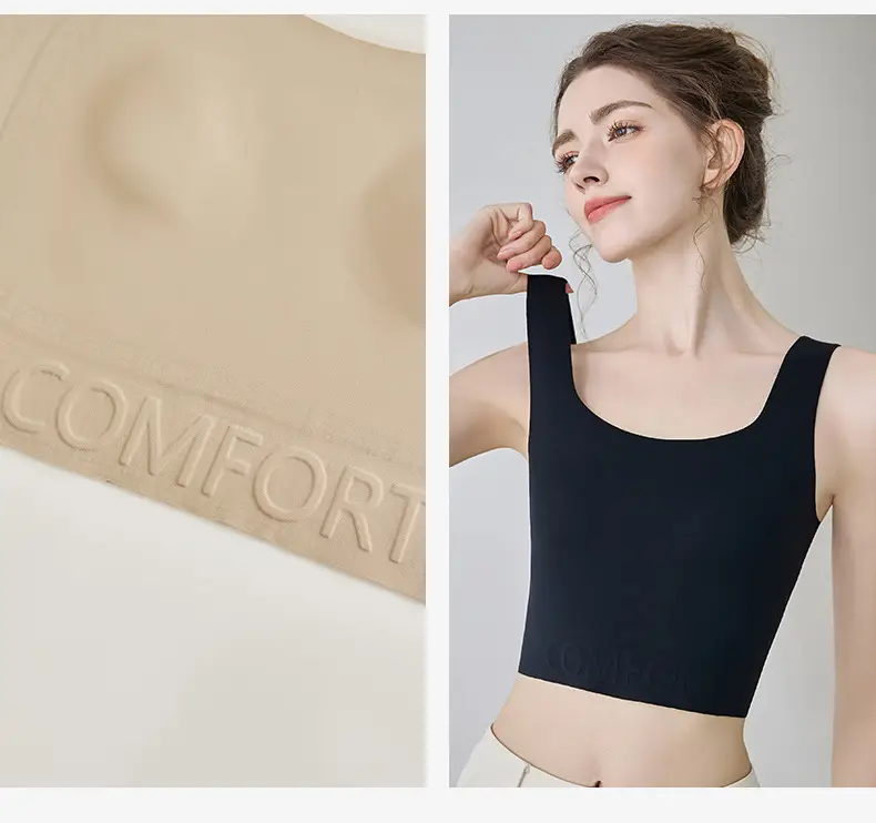 Traceless Underwear Women's Thin Summer Large Chest Showing Small Anti-sagging Non-steel Ring Corset Paper Humanistic Bra Vest-style — feature 10