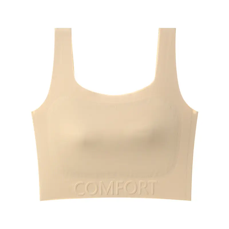 Traceless Underwear Women's Thin Summer Large Chest Showing Small Anti-sagging Non-steel Ring Corset Paper Humanistic Bra Vest-style