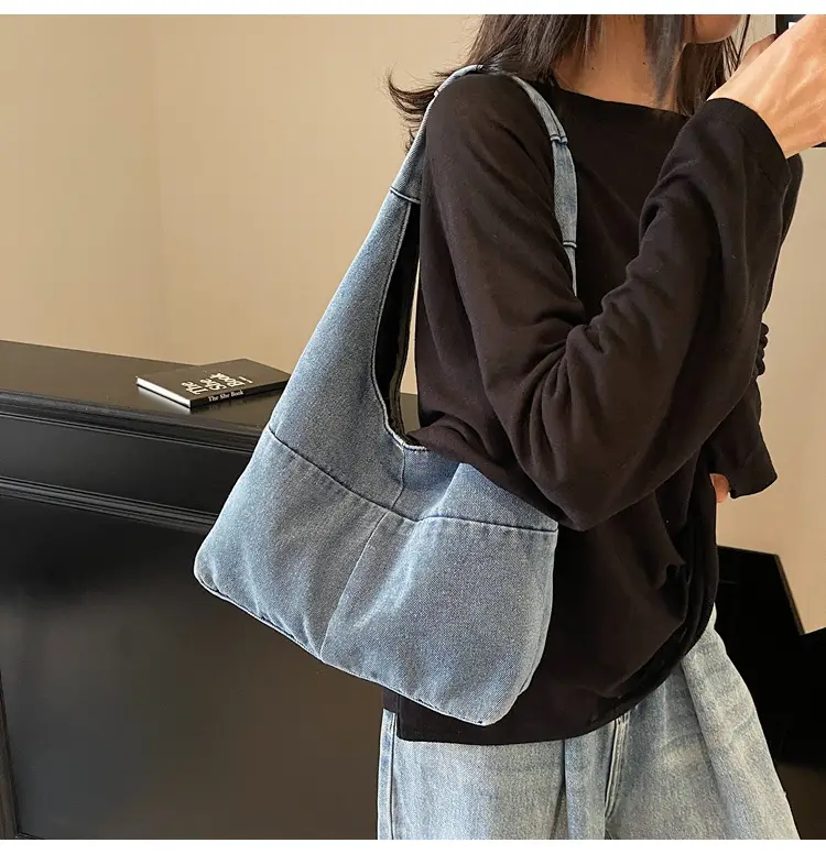 Women Retro Denim Shoulder Bag Large Capacity 2025 — feature 11
