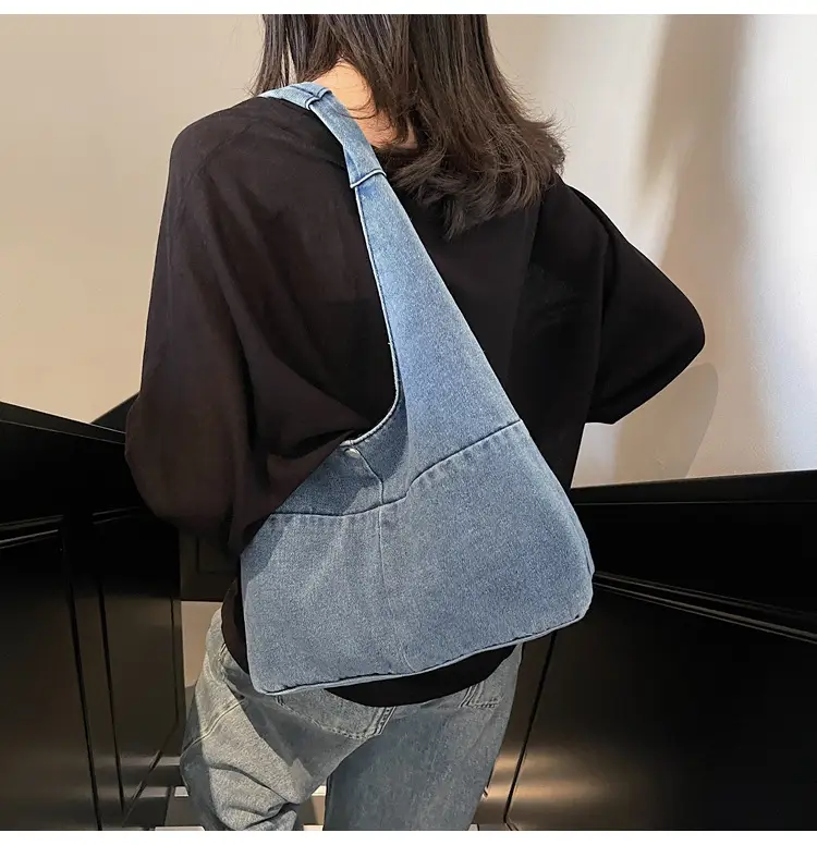 Women Retro Denim Shoulder Bag Large Capacity 2025 — feature 13
