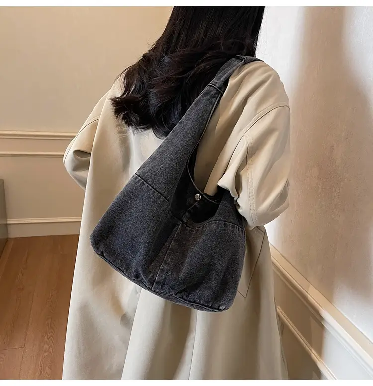 Women Retro Denim Shoulder Bag Large Capacity 2025 — feature 19