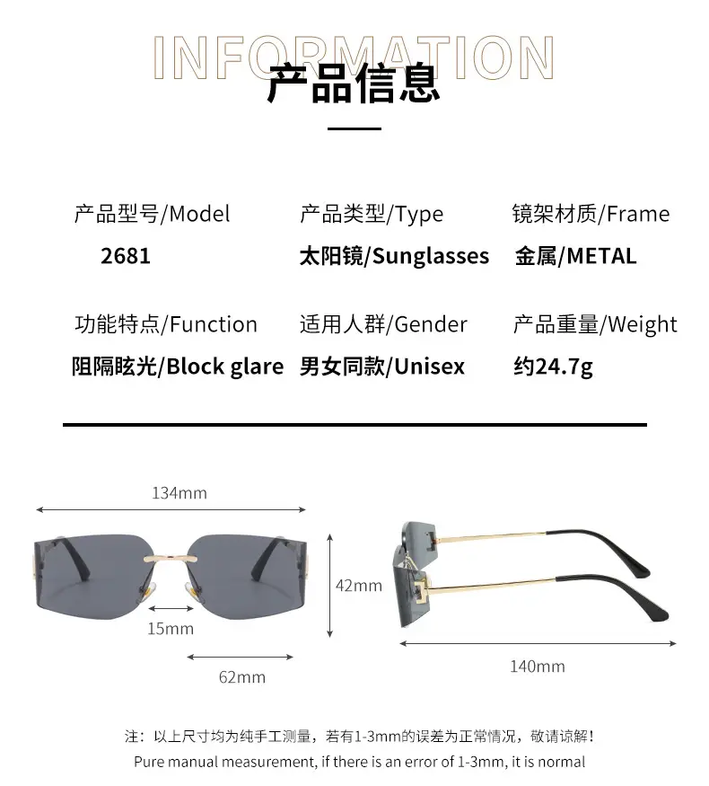 Women Pink Gradient Cut Edge Sunglasses — feature 8