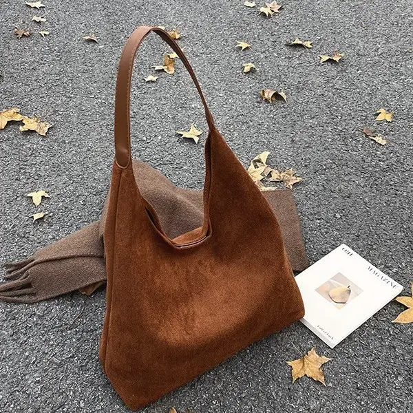 Vintage Suede Shoulder Bag for Women Autumn Winter 2025 - Image 6