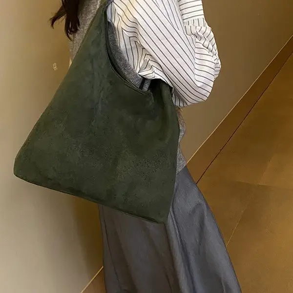 Vintage Suede Shoulder Bag for Women Autumn Winter 2025 - Image 8
