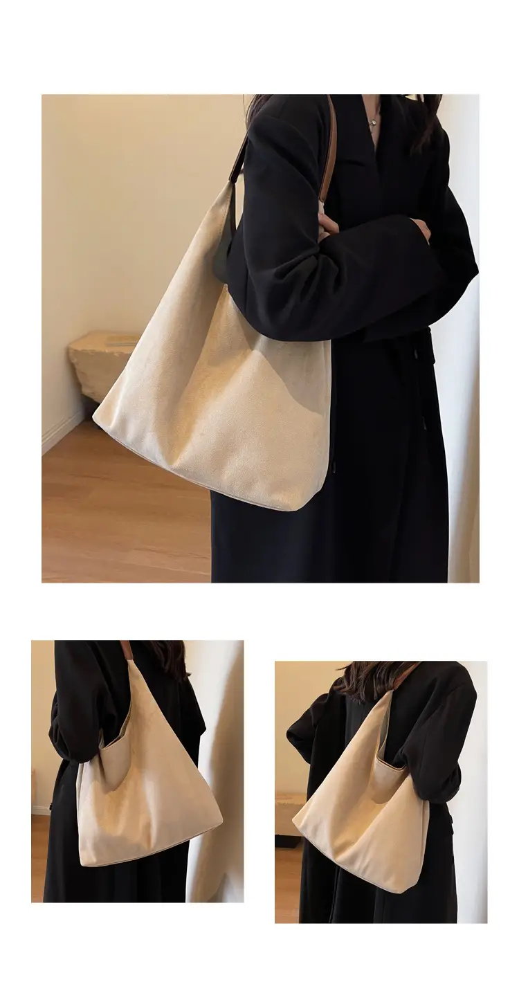 Vintage Suede Shoulder Bag for Women Autumn Winter 2025 — feature 10
