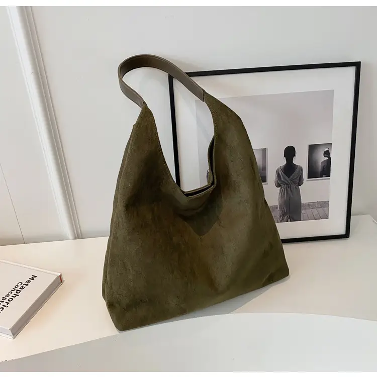 Vintage Suede Shoulder Bag for Women Autumn Winter 2025 — feature 22