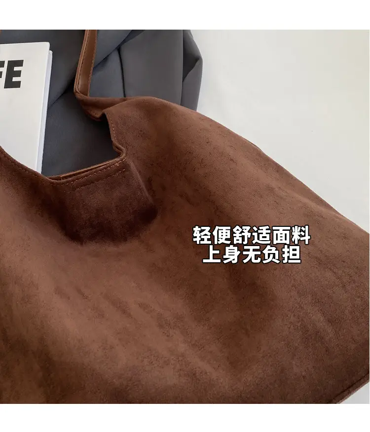 Vintage Suede Shoulder Bag for Women Autumn Winter 2025 — feature 5