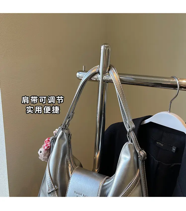 Silver Fashionable Shoulder Bag for Women 2025 New Arrival — feature 5