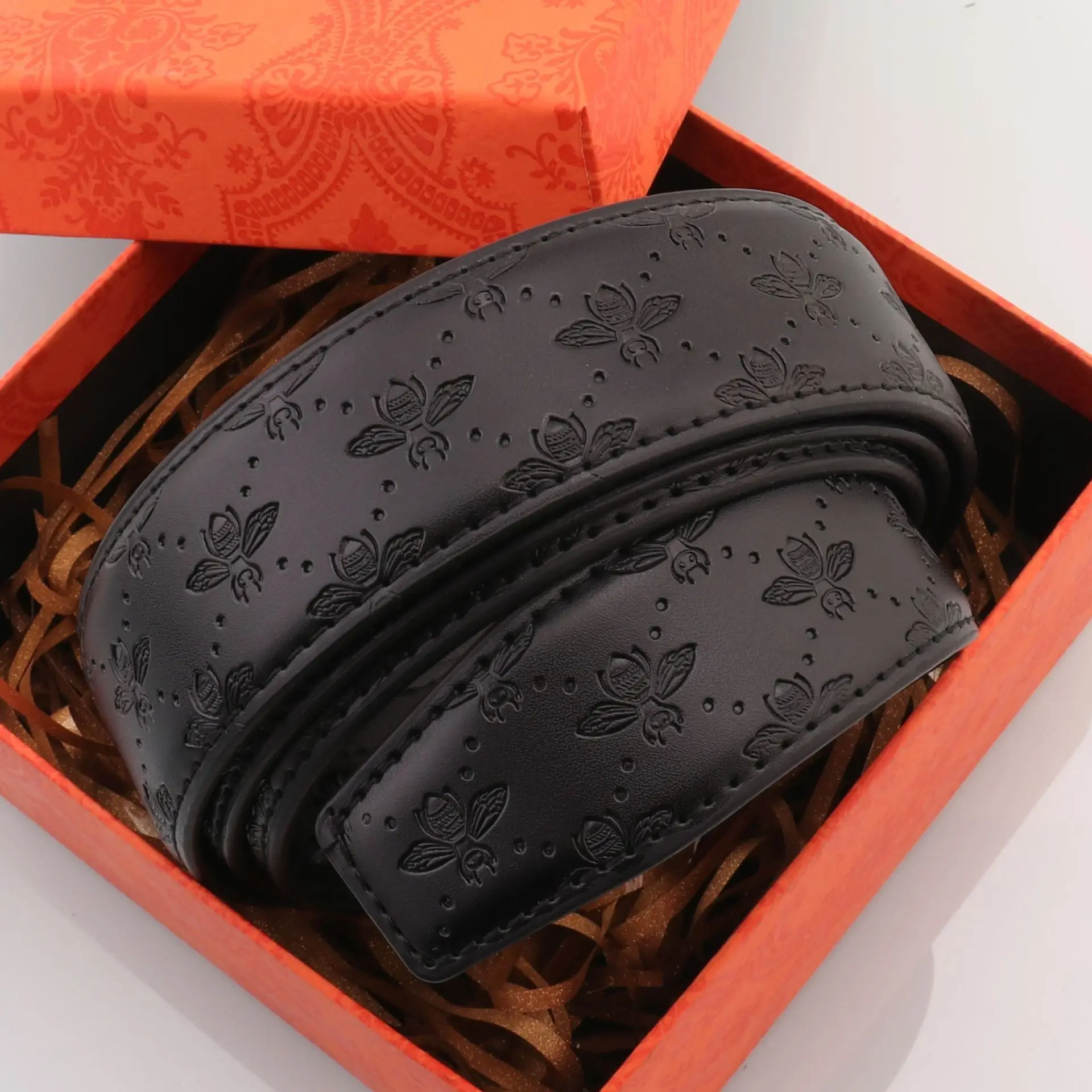 Hongsheng PU Leather Belt with Embossed Design
