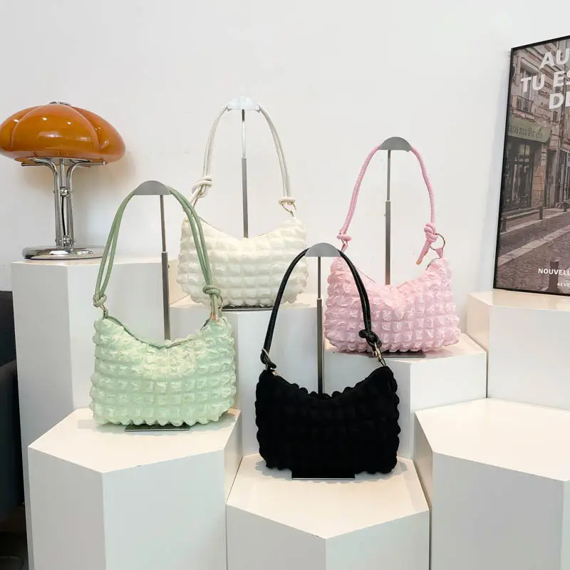 White Pearl Puff Shoulder Bag for Women - Image 8