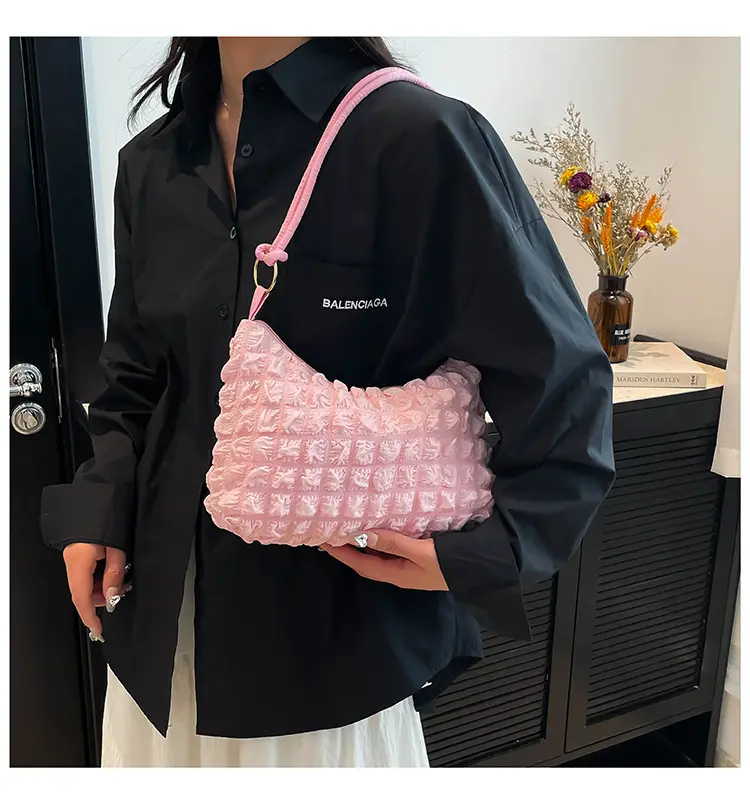 White Pearl Puff Shoulder Bag for Women — feature 15