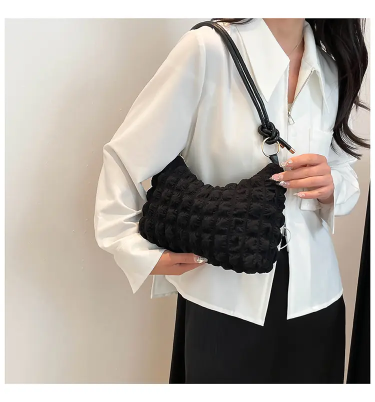 White Pearl Puff Shoulder Bag for Women — feature 17