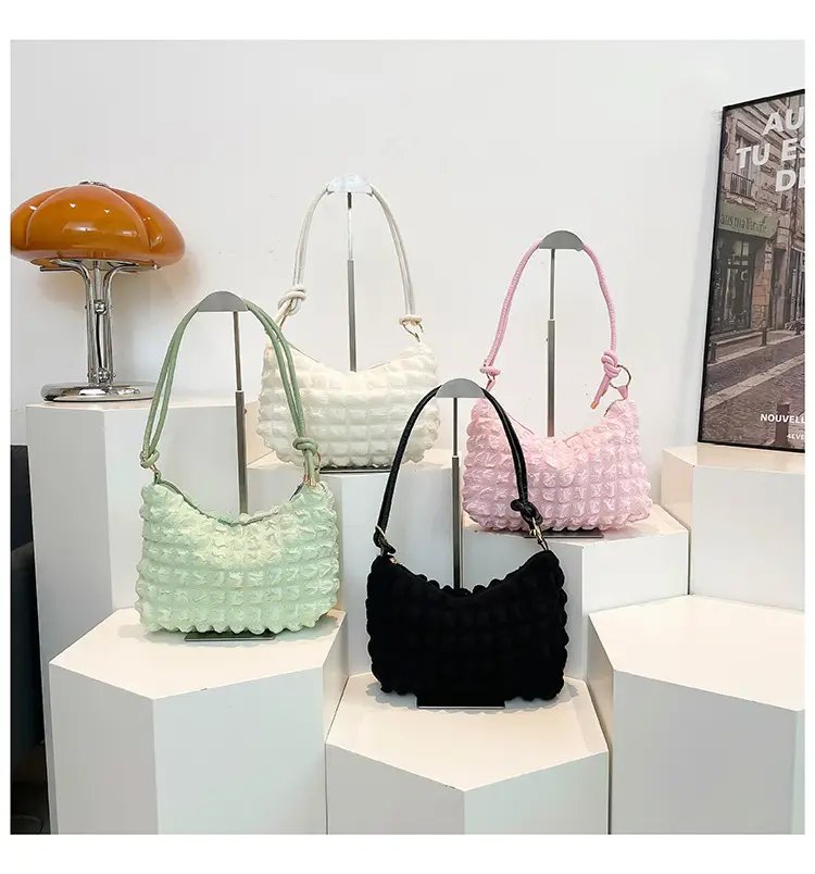 White Pearl Puff Shoulder Bag for Women — feature 27