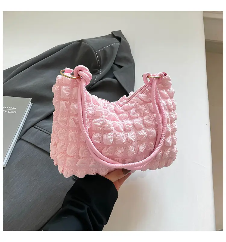 White Pearl Puff Shoulder Bag for Women - Image 3