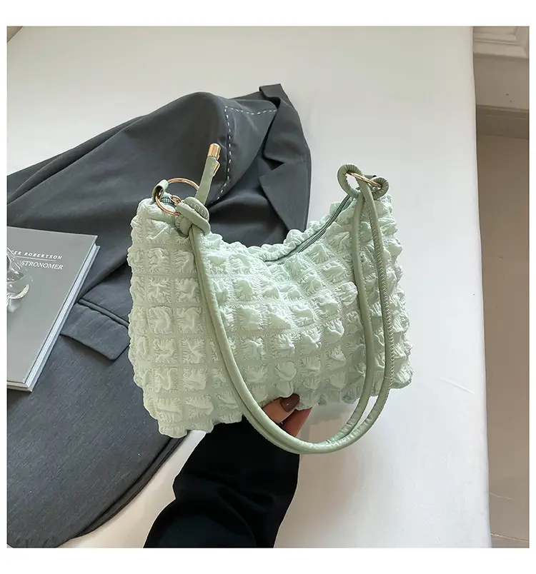 White Pearl Puff Shoulder Bag for Women - Image 4