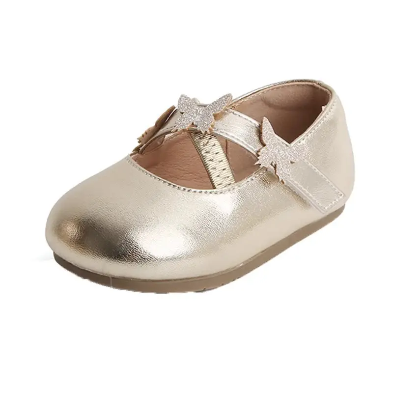 Silver Bow Baby Shoes for 0-2Yrs Non-Slip Soft Bottom