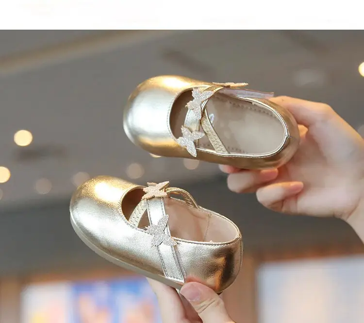 Silver Bow Baby Shoes for 0-2Yrs Non-Slip Soft Bottom — feature 5