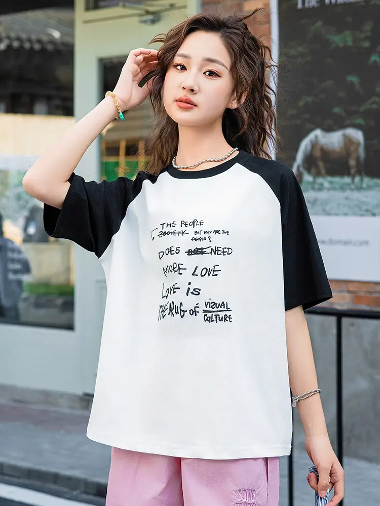 2025 Spring Women Short Sleeve T-Shirt White Korean Style - Image 5