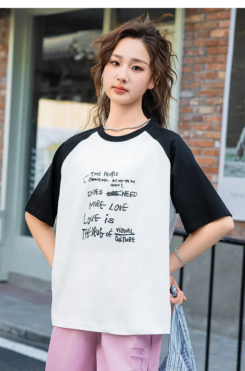 2025 Spring Women Short Sleeve T-Shirt White Korean Style β feature 11