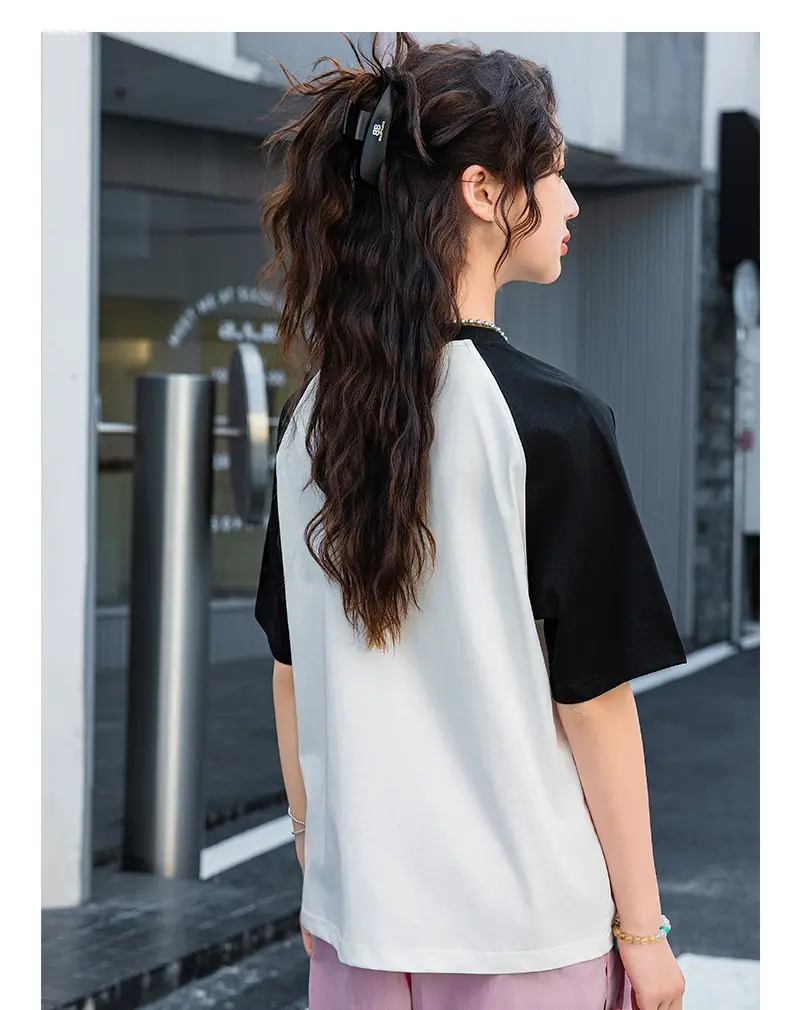 2025 Spring Women Short Sleeve T-Shirt White Korean Style β feature 12