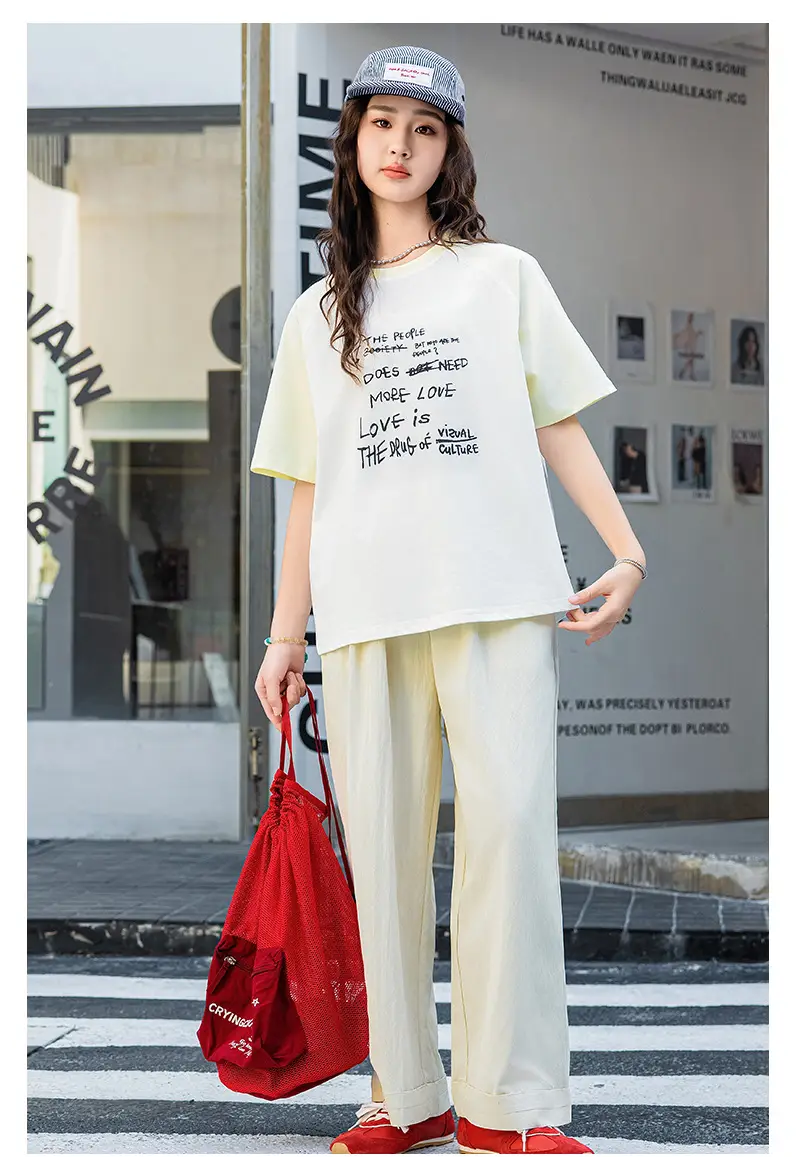 2025 Spring Women Short Sleeve T-Shirt White Korean Style β feature 15