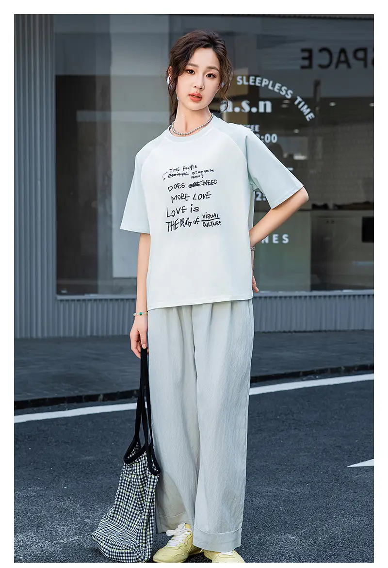 2025 Spring Women Short Sleeve T-Shirt White Korean Style β feature 20
