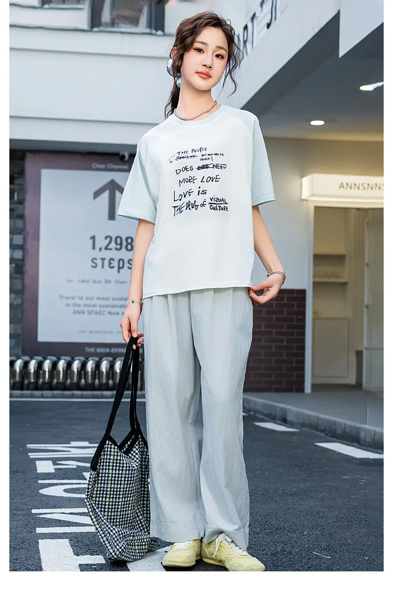 2025 Spring Women Short Sleeve T-Shirt White Korean Style β feature 24