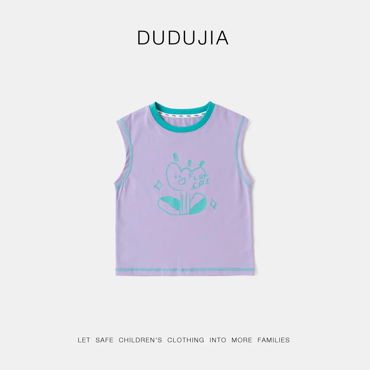 Duduja Yellow Sleeveless Kids Vest for Girls - Image 2