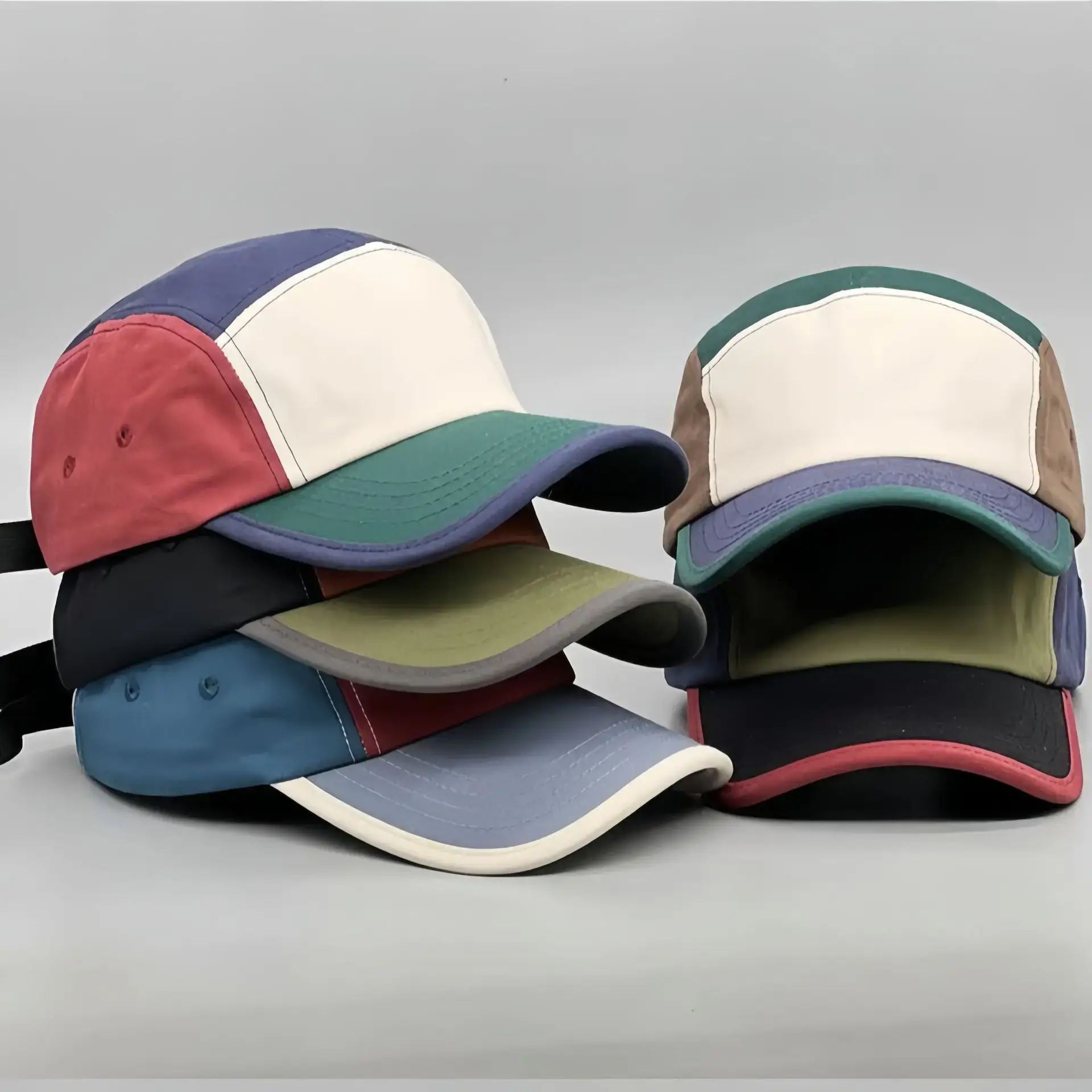 American Style Retro Color-Block Baseball Cap for Men Women — feature 3