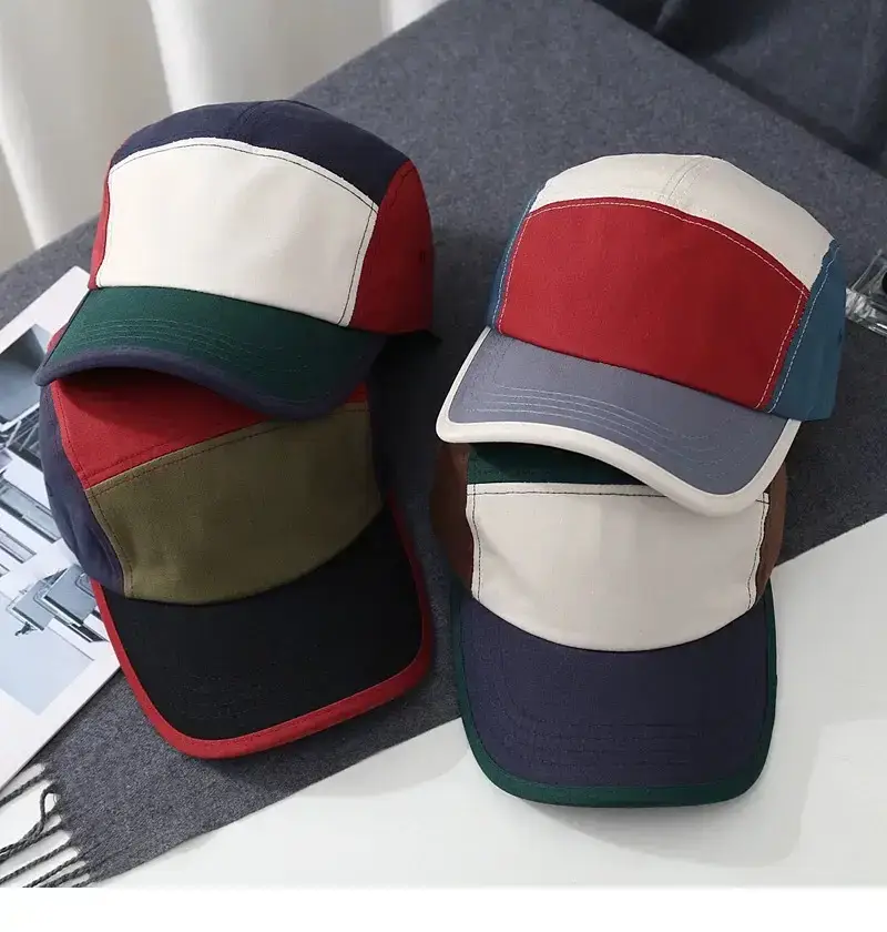 American Style Retro Color-Block Baseball Cap for Men Women — feature 4
