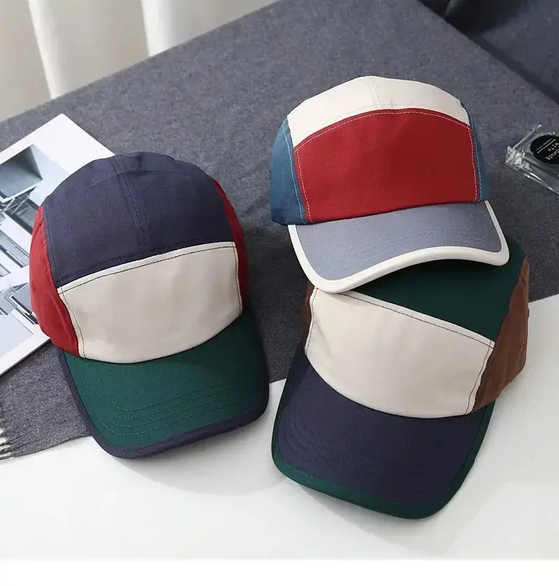 American Style Retro Color-Block Baseball Cap for Men Women — feature 5