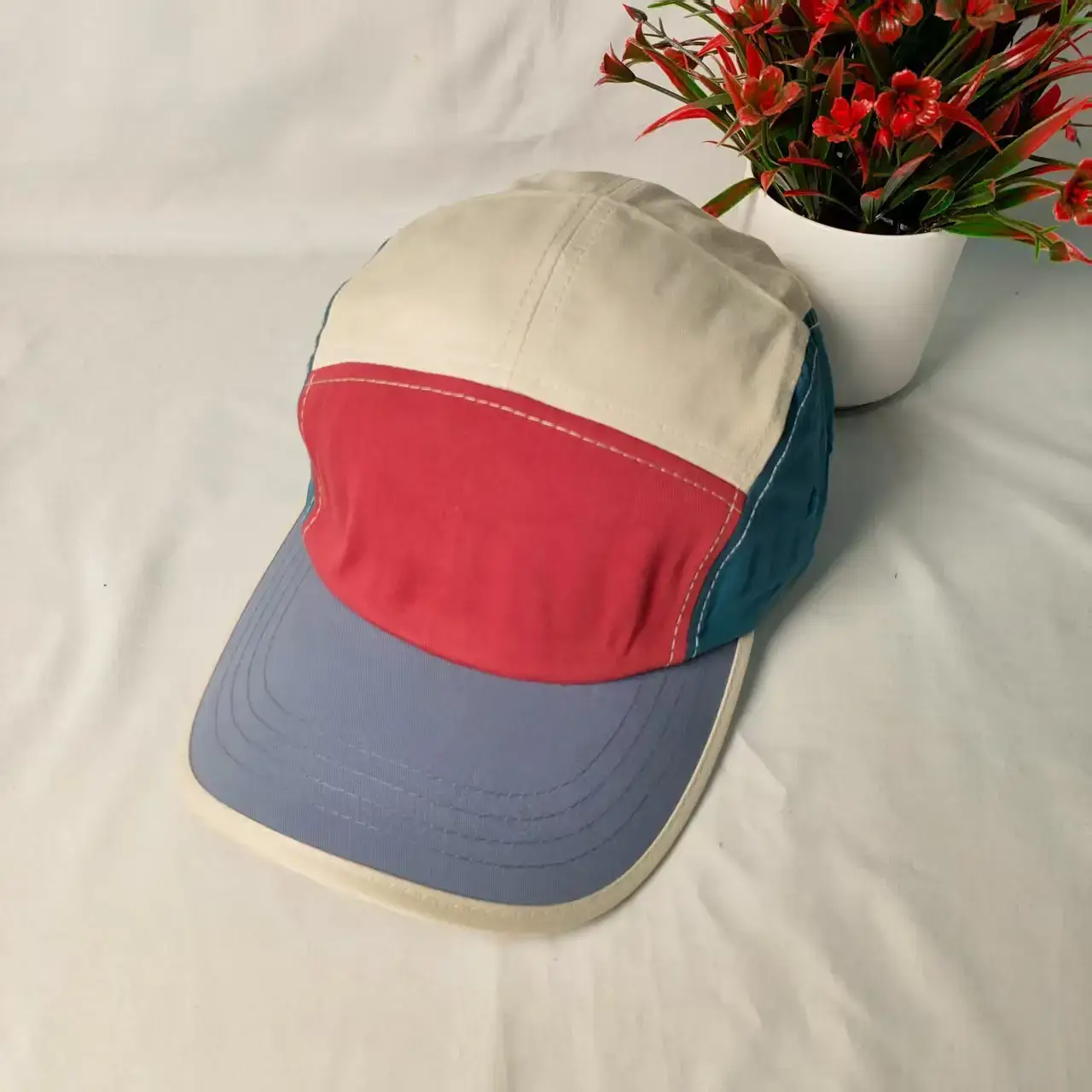 American Style Retro Color-Block Baseball Cap for Men Women - Image 2