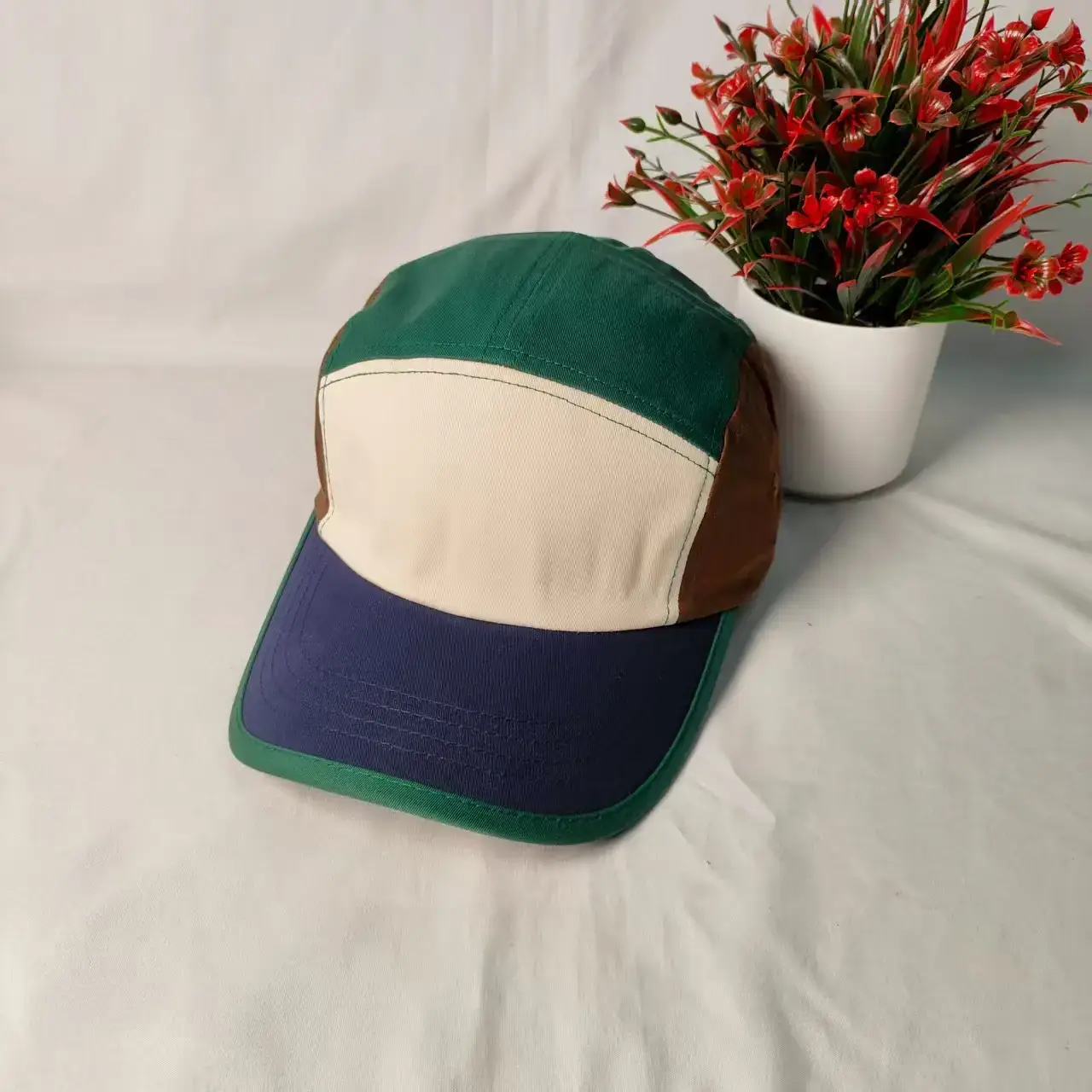 American Style Retro Color-Block Baseball Cap for Men Women - Image 3