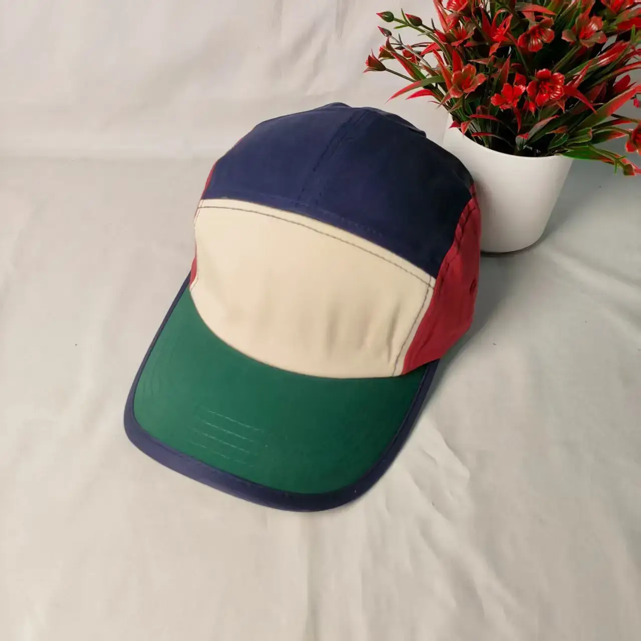 American Style Retro Color-Block Baseball Cap for Men Women - Image 5