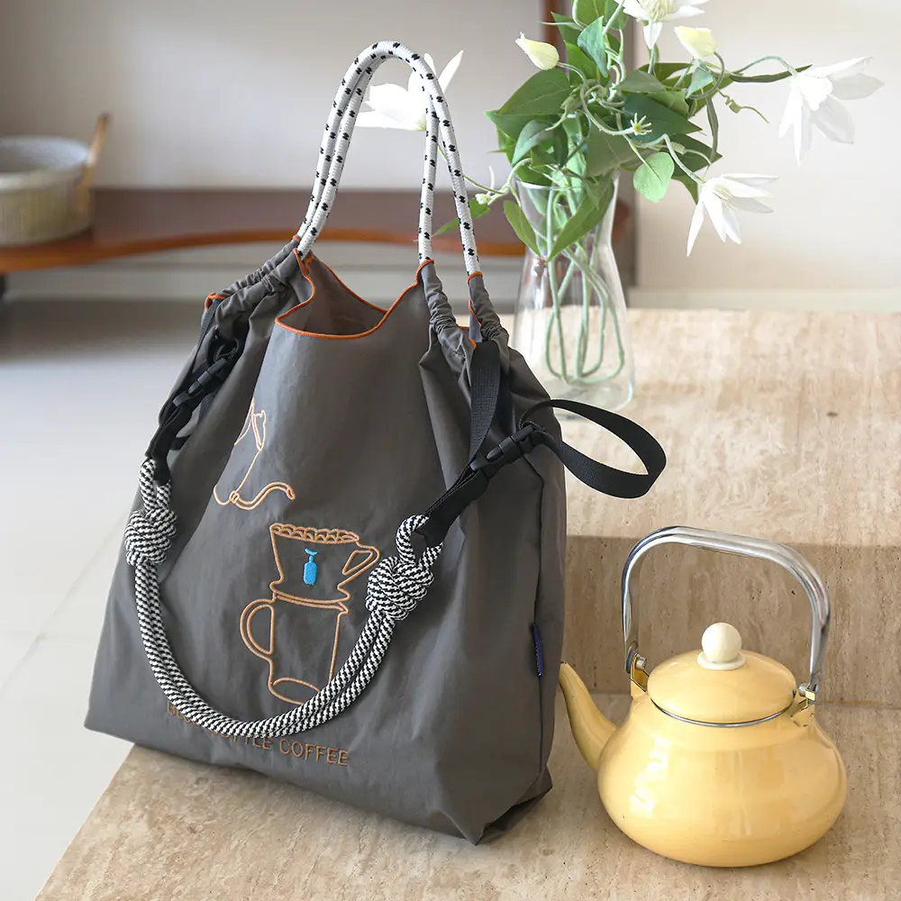 Women's Embroidered Tea Cup Bag Large Capacity Shoulder Crossbody - Image 18