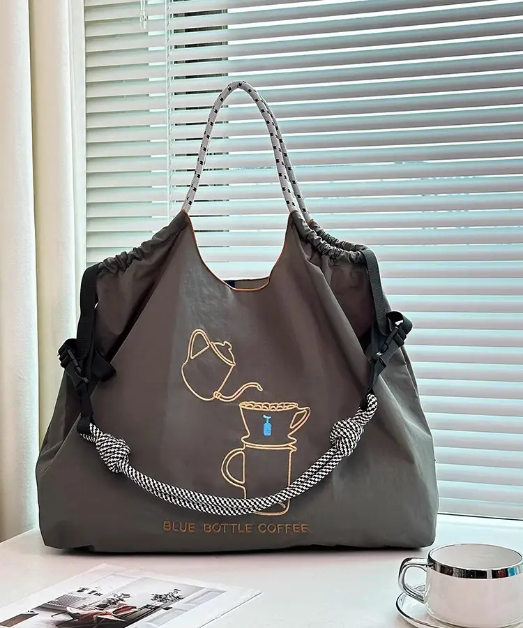 Women's Embroidered Tea Cup Bag Large Capacity Shoulder Crossbody — feature 4