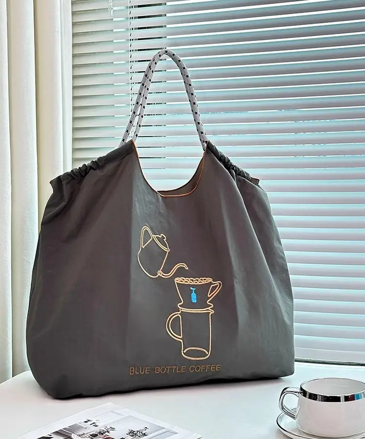 Women's Embroidered Tea Cup Bag Large Capacity Shoulder Crossbody — feature 5