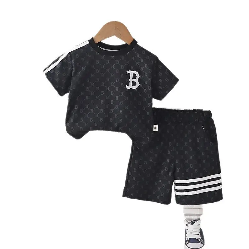 Boys Black Printed Pull-Up Summer Suit 2025 - Image 5