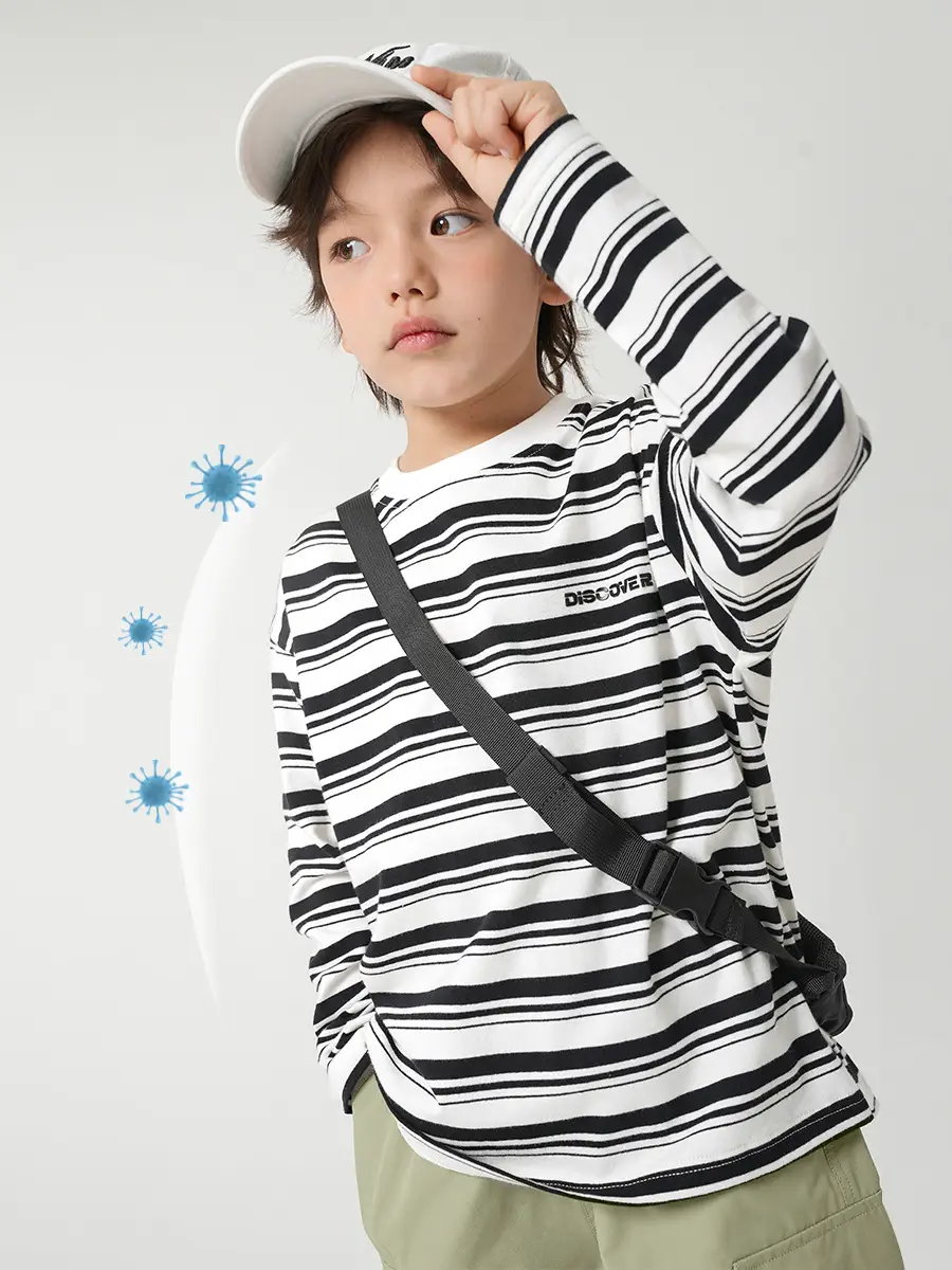 Boys Striped Long Sleeve T-Shirt Spring Autumn Kids - Image 4