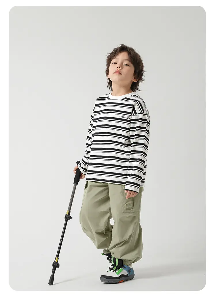 Boys Striped Long Sleeve T-Shirt Spring Autumn Kids — feature 15
