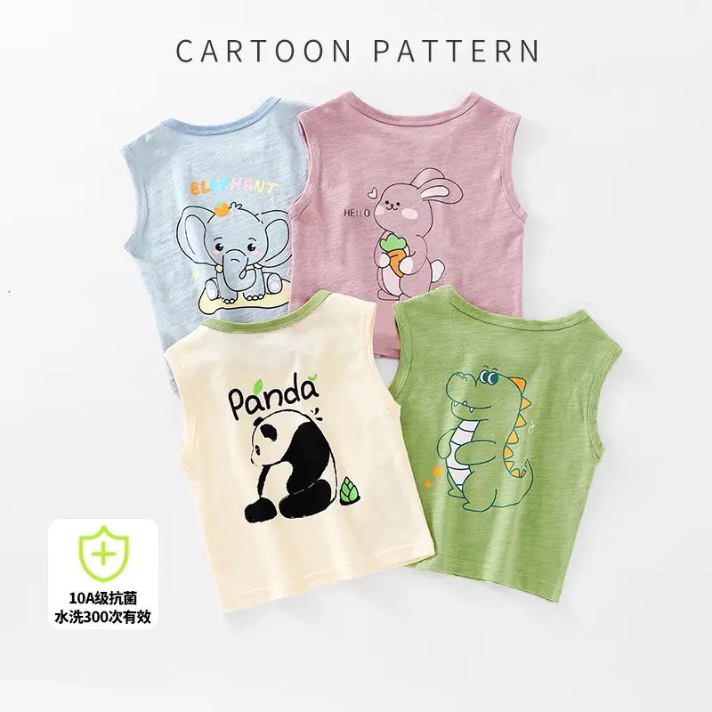 Baby Summer Sleeveless T-Shirt Casual Kids Boys Girls