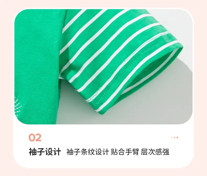 Girls Green Floral Short Sleeve Summer Dress — feature 10