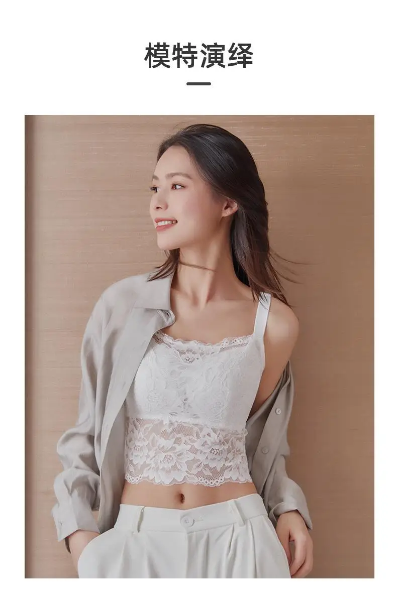 Lace Intimates for Women with Big Breasts, Anti-Exposure, Sexy and Beautiful Back Tube Top, Summer Thin Large Size Bra, Full Cup — feature 15