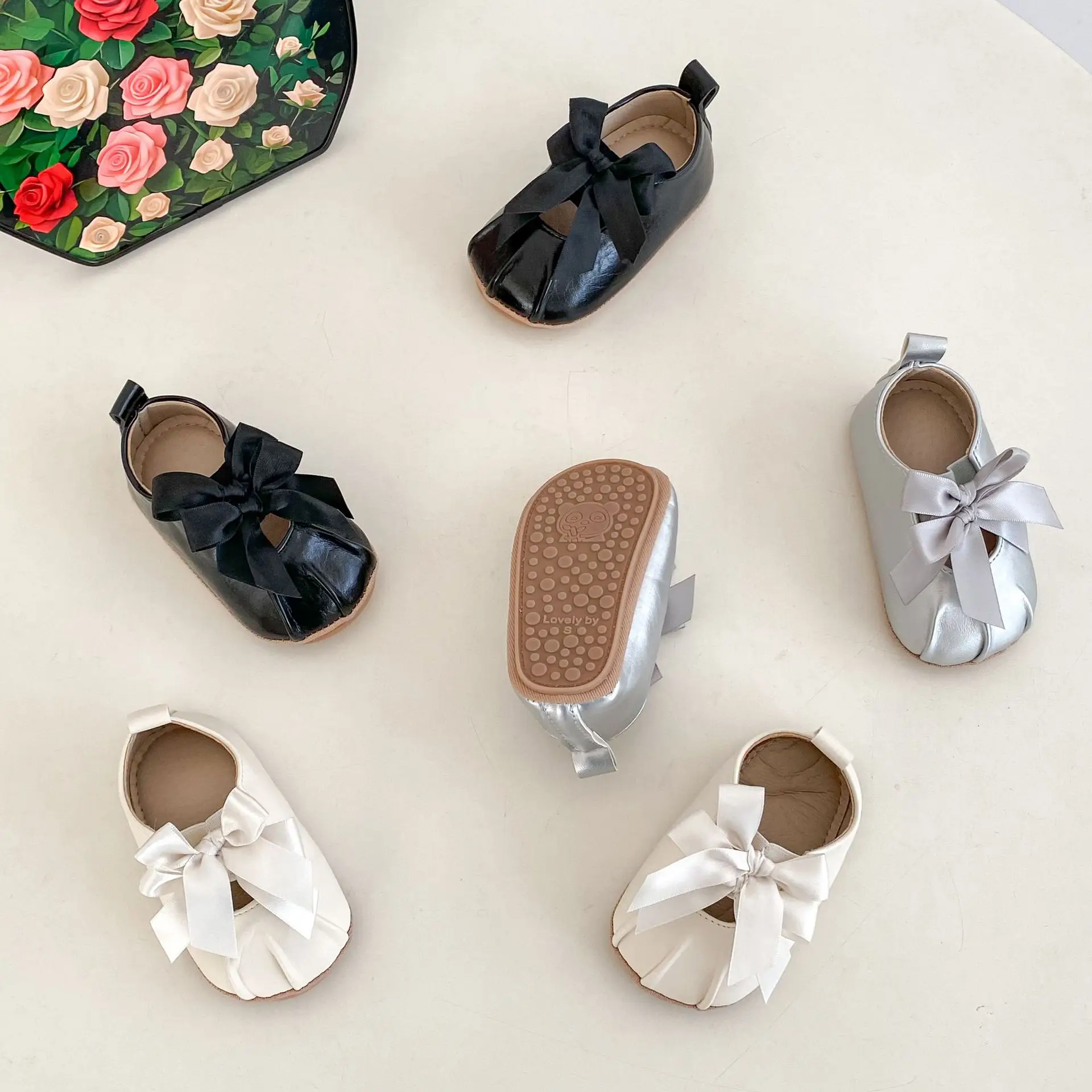 Silver Bow Baby Shoes for Toddler Girls — feature 10