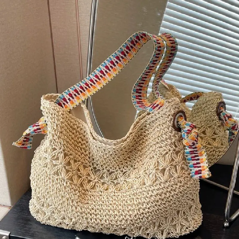 Woven Straw Shoulder Bag Large Capacity Fashion Women's - Image 4