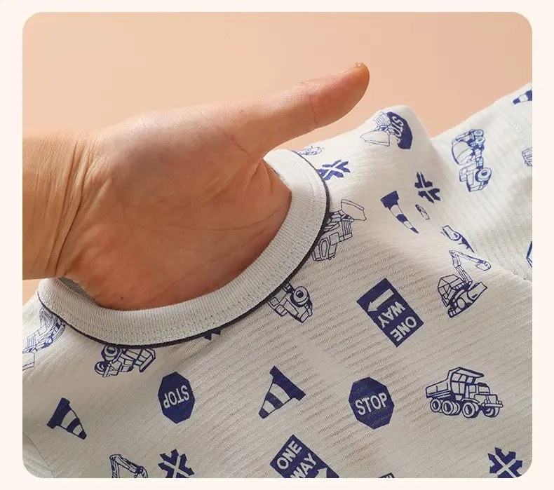 100% Cotton Baby T-Shirt Blue Pirate Print Small Medium — feature 15