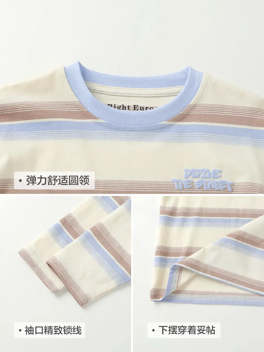 Boys Long Sleeve Striped T-Shirt Autumn Kids Wear - Image 6