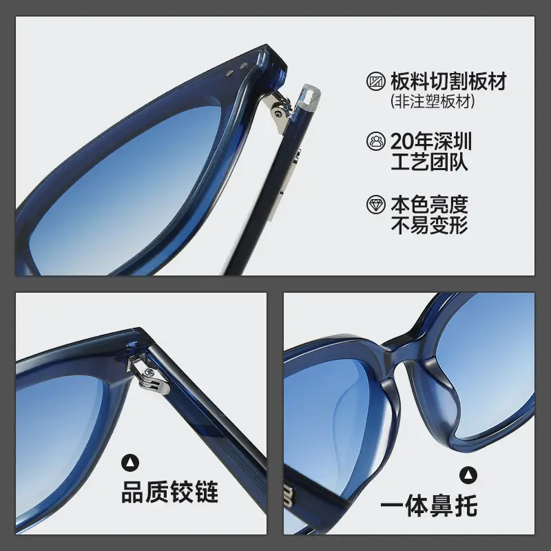 Blue Square Sunglasses for Women 2025 New Fashion - Image 11